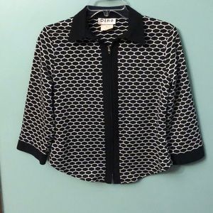 🌺Long Sleeve Zip up Blouse